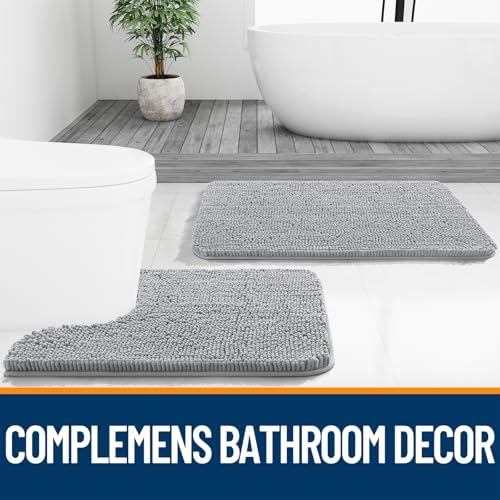 OLANLY Large Bathroom Rugs 47x32, Extra Soft Absorbent Chenille Bath Rugs - Image 7