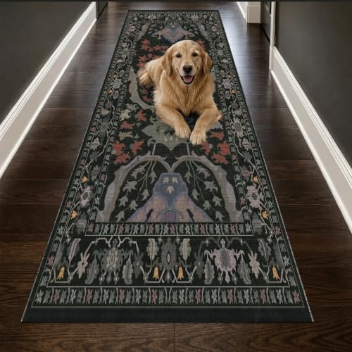 Runner Rug for Entryway 2x6 Washable Floral Rug - Image 6