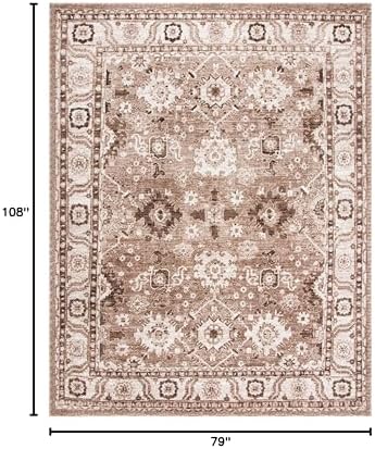 SAFAVIEH Vintage Hamadan Area Rug 6'7"x9', Traditional Taupe VTH214T - Image 2
