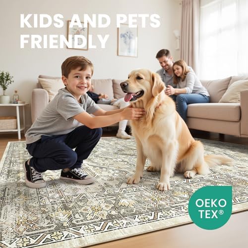 zesthome 6x9 Area Rugs for Living Room,Large Washable Rug,Brown - Image 7