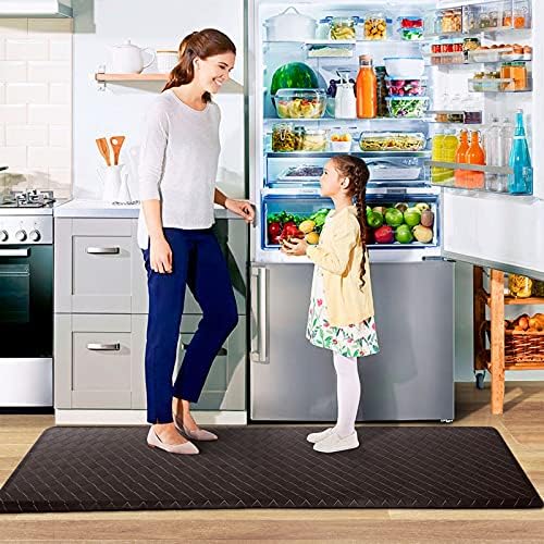 HappyTrends Kitchen Mat Cushioned Anti-Fatigue Floor Mat,17.3"x60",Thick Waterproof Non-Slip Kitchen Mats and Rugs Heavy Duty Ergonomic Comfort Rug for Kitchen,Floor,Office,Laundry,Chocolate - Image 6