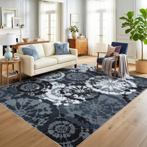Boho 4x6 Area Rugs for Bedroom, Washable Non-Slip Low-Pile Print Rug - Image 6