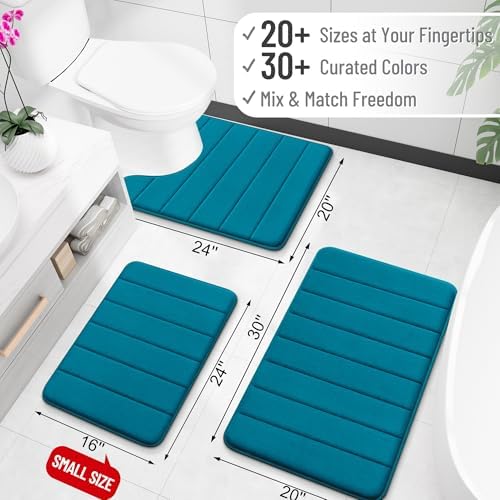 OLANLY Memory Foam Bath Mat 30x20, Super Soft and Absorbent Bathroom Rugs - Image 2