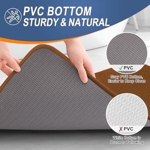 OLANLY Thick Memory Foam Bathroom Rugs 30x20, Absorbent Bath Mat, Ochre - Image 4