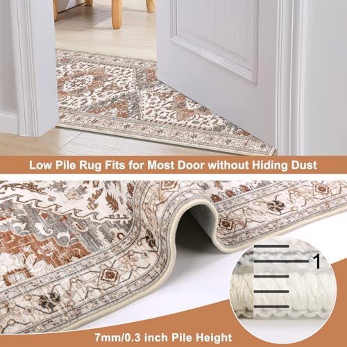 Yamaziot Washable Runner Rug, 2x8 Non-Slip Boho Vintage Hallway Kitchen Rug - Image 5