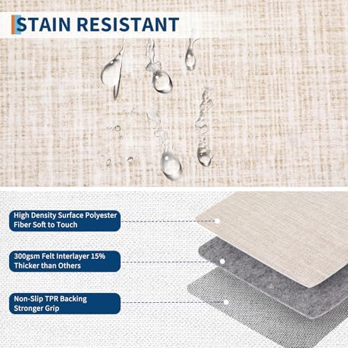 GarveeHome Washable Area Rug 6x9 Large Living Room Modern Border Throw Rug - Image 5