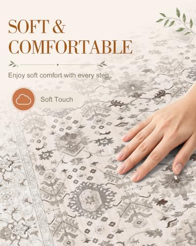 OLANLY 2'6"x14' Washable Runner Rug, Non Slip Carpet for Hallway Kitchen - Image 4