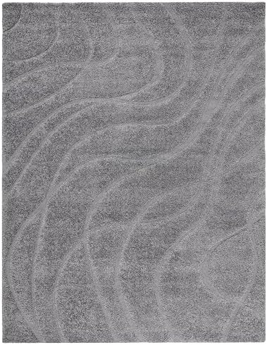 SAFAVIEH Florida Shag Rug 8'x10', Soft Plush Modern Grey SG471-8080 - Image 3