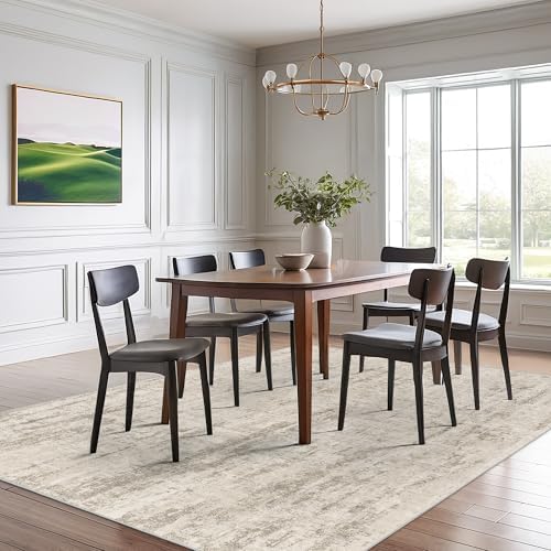 Valenrug 8x10 Area Rugs for Living Room, Abstract Large Washable Rug Beige - Image 7