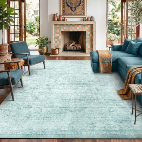 Homemate Washable Rug 8x10 Area Rugs - Vintage Rugs for Living Room by Homemate
