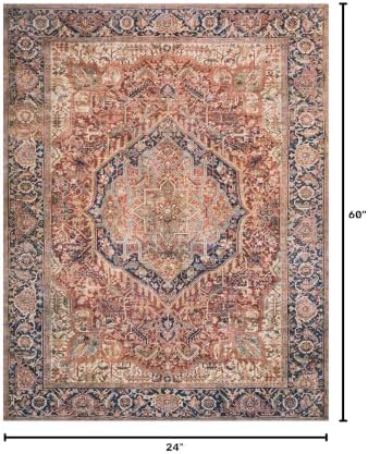 Loloi Layla Red/Navy 2'-0" x 5'-0" Accent Rug - Image 2