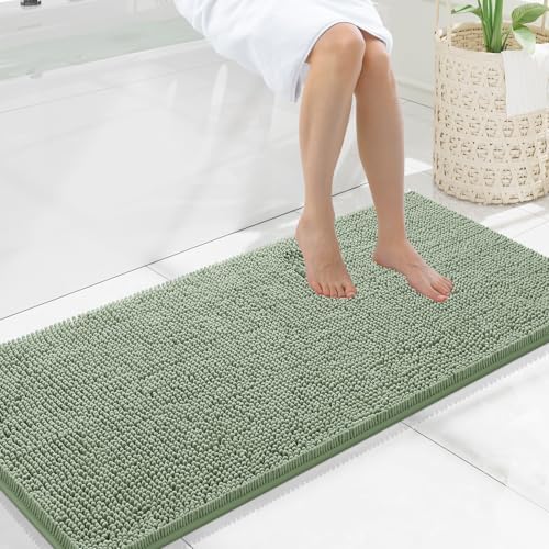 Smiry Bathroom Rugs 47X20, Luxury Chenille Extra Soft Absorbent Bath Mat by Smiry