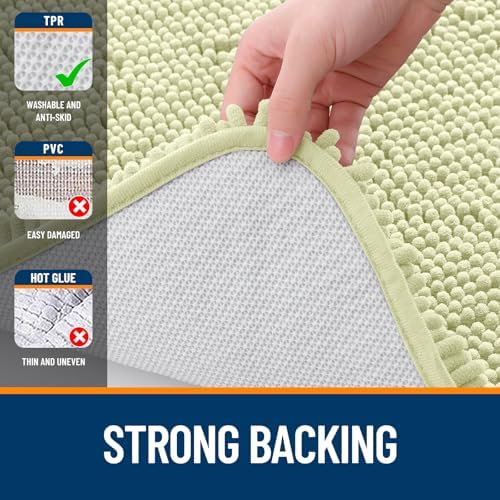 OLANLY Bathroom Runner Rugs 70x24, Extra Soft Absorbent Chenille Bath Rugs - Image 6