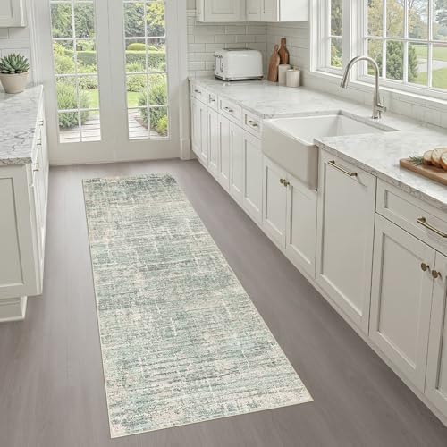 LOONGRUG Runner Rug 2x6 Machine Washable Non-Slip Kitchen Rug Sage Green by LOONGRUG