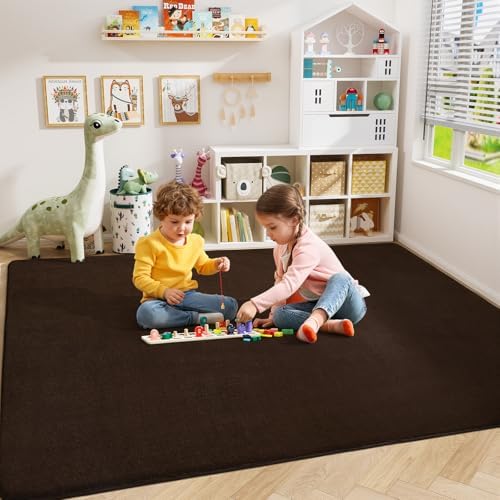 Amearea Modern Area Rugs for Bedroom Living Room, 5x8 Brown Memory Foam Rug - Image 4