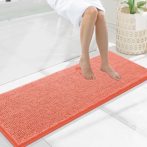 Smiry Bathroom Rugs 47X17, Luxury Chenille Extra Soft Absorbent Bath Mat by Smiry