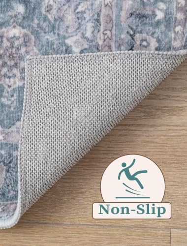 SERISSA 2x6 Washable Non Slip Floral Boho Runner Rug for Hallway - Image 3