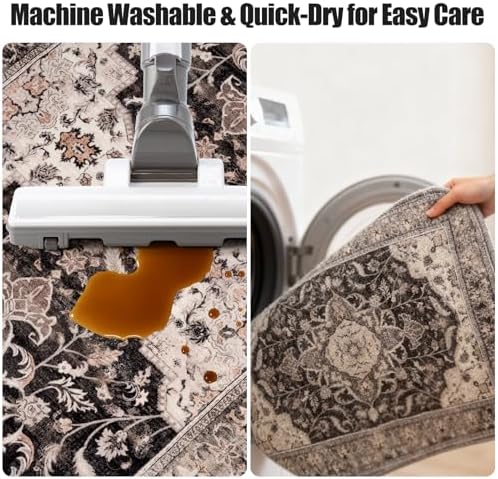 Kitchen Rug Set 3Pcs, Boho Rug Sets Non Slip Washable for Floor Thick Farmhouse Kitchen Decor Runner Rugs for Kitchen, Entryway, Laundry, Hallways 20''x32''+20''x48''+20''x59'' - Image 6