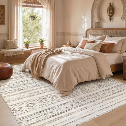 cotiled Boho 5x8 Area Rugs for Living Room: Soft Moroccan Washable Rug - Image 5