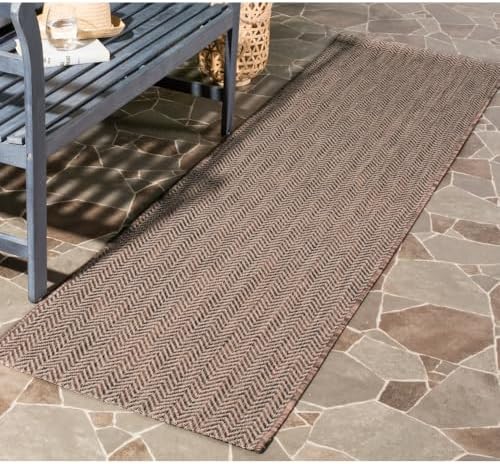 SAFAVIEH Courtyard Outdoor Runner Rug 2'3"x6'7", Brown & Beige CY8022-36321 by Unknown