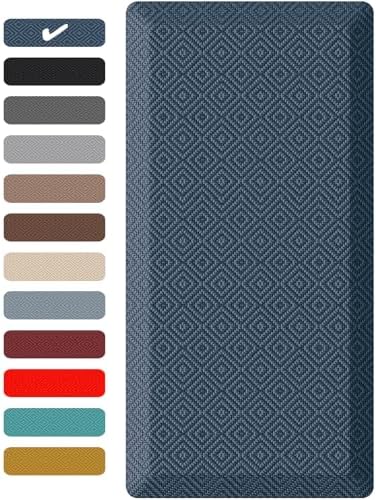 Ophanie Kitchen Mats for Floor, 3/4 Inch Thick, 24 x 70 Anti Fatigue Cushioned Mat,Kitchen Rugs,Waterproof,Comfort Ergonomic Standing Mat for Office,Home,Sink with 99+ Pairs of Anti-Slip Bottom Ridges by Ophanie