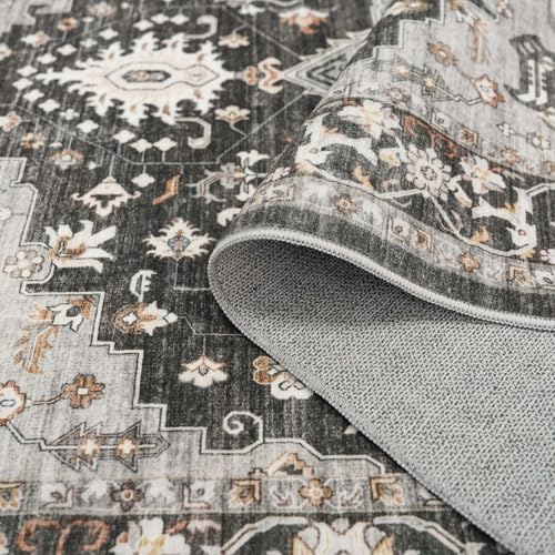 Large 9x12 Area Rug: Soft Non-Slip Rug Vintage Distressed Indoor Accent Rug - Image 6