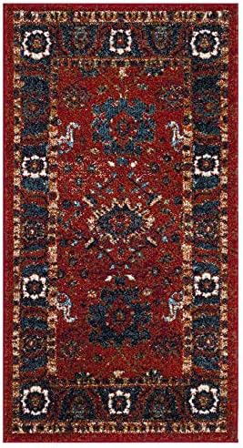 SAFAVIEH Vintage Hamadan Collection Area Rug - 2'3" x 4', Orange & Blue, Traditional Persian Design, Non-Shedding & Easy Care, Ideal for Front Door, Kitchen, Entryway, Accent Space (VTH214C) by Unknown