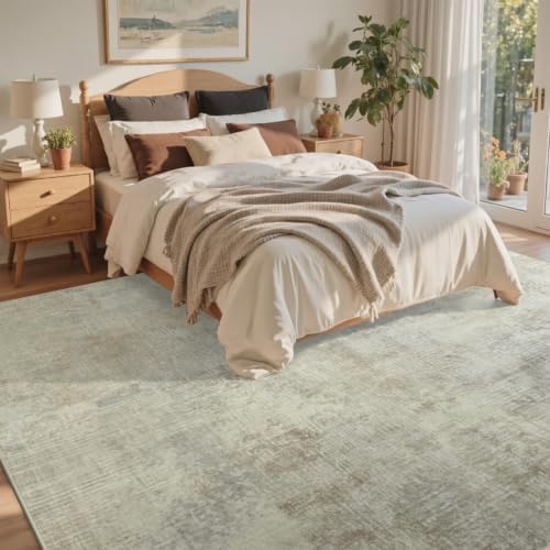 6x9 Ft Abstract Washable Area Rugs for Living Room Beige - Image 4