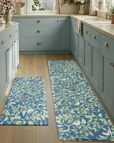 LUMI Kitchen Mats for Floor Set of 2 Cushioned Anti Fatigue, 17x30+17x59 by LUMI