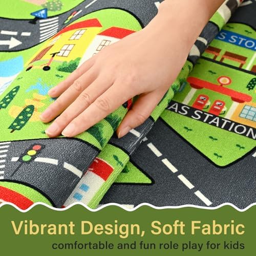 BENRON Community Car Play Rug 6x9 for palyroom, Educational Play Mat - Image 6