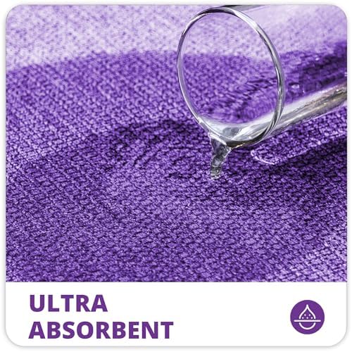 Bosap Bath Mat,Ultra Thin Bathroom Runner Rugs,Large Bath Mats for Bathroom,Quick Dry,Non-Slip,Machine Washable,Low Pile,Bath Rug,Shower Outside,Sink,Home Decor Accessories.Purple,2'x6'(24x72inch) - Image 3