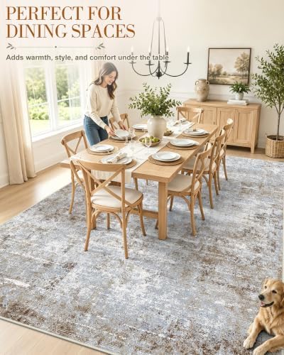 OLANLY 6x9 Washable Area Rug, Soft Non Slip Carpet for Bedroom Living Room - Image 4