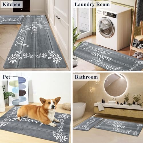 HEBE Anti Fatigue Kitchen Mat Set of 2, Cushioned Kitchen Mats for Floor - Image 5