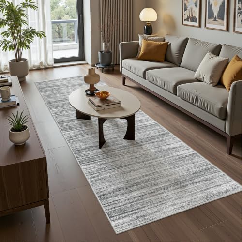 2x12 Runner Rug Non Slip,Washable Hallway Runner Rug,Grey - Image 3