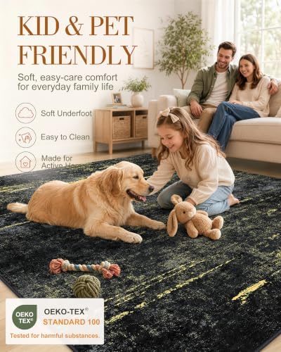 OLANLY 2x4 Washable Accent Rug Non Slip Carpet for Entryway Kitchen Bedside - Image 5