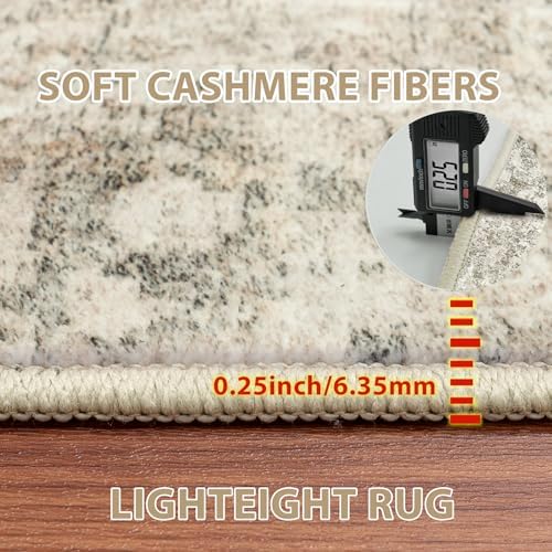 5x7 Area Rugs for Living Room Washable Bedroom Dining Room Beige Brown - Image 6