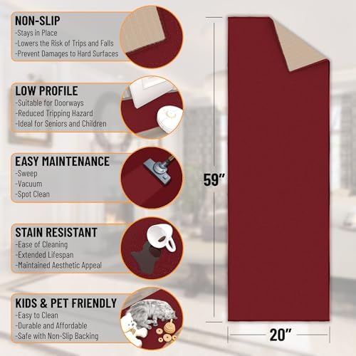 Ottomanson 2x5 Kitchen Rug Runner – Non-Slip Entryway Rug - Image 2