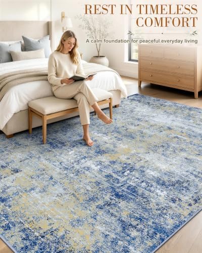 OLANLY 5x8 Washable Area Rug, Soft Non Slip Carpet for Bedroom Living Room - Image 3