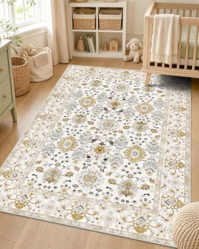 OLANLY 3x4 Washable Accent Rug, Soft Non Slip Carpet for Entryway Bedside by OLANLY