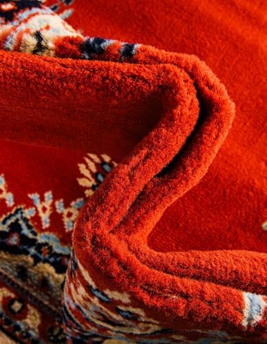 Unique Loom Reza Collection Traditional Persian Style Area Rug, 9 ft 10 in x 13 ft, Terracotta/Ivory - Image 6