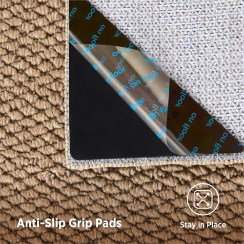 Bedsure 6x9 Faux Wool Area Rug for Living Room, Machine Washable, Brown - Image 3