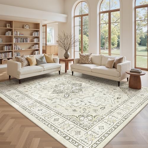 zesthome 8x10 Area Rugs for Living Room,Large Washable Rug,Beige - Image 4