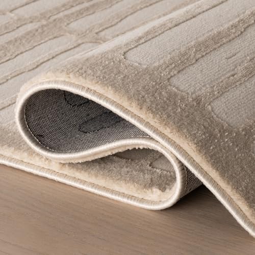 nuLOOM Kailani Cream Geometric Washable Area Rug, 9' x 12' - Image 6
