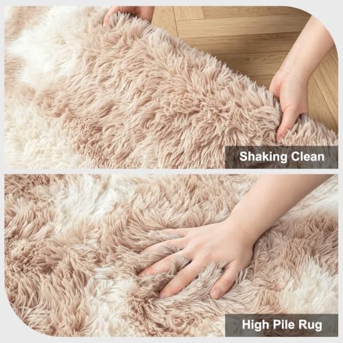 10X14 Large Area Rugs for Living Room Bedroom,Big Shag Rug for Bedroom Dorm,Soft Fluffy Indoor Carpet Plush Rugs for Living Room Home Decor,Camel - Image 6