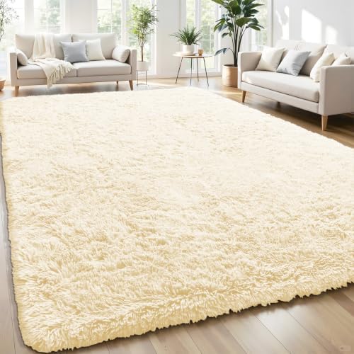 Smiry Area Rugs for Living Room Bedroom 5x7 ft, Fluffy Washable Carpet by Smiry