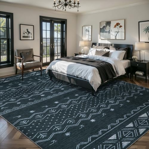 SERISSA 8x10 Washable Non-Slip Boho Area Rug for Living Room - Image 2