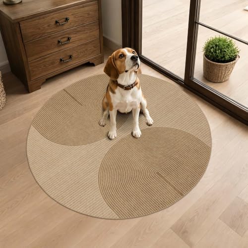Non-Slip Jute Rug for Entryway: 3x3 Outdoor Mat - Geometric Arch Pattern - Image 3