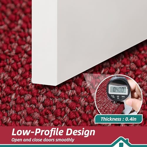 BEQHAUSE Dirt Trapper Door Mat 32" x 48", Non-Slip Washable Doormats, Red - Image 4