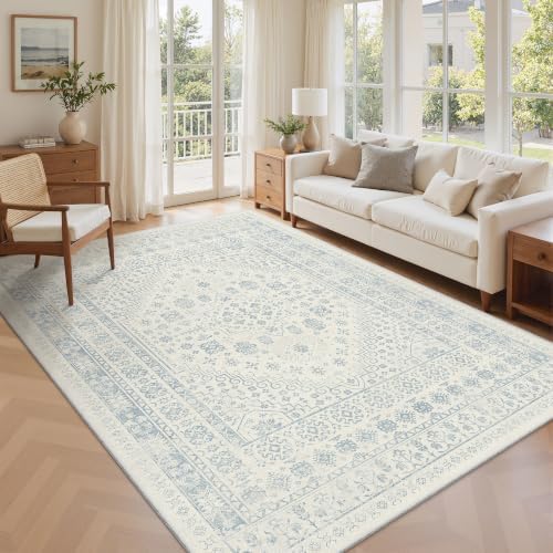 zesthome 6x9 Area Rugs for Living Room,Large Washable Rug,Blue - Image 3