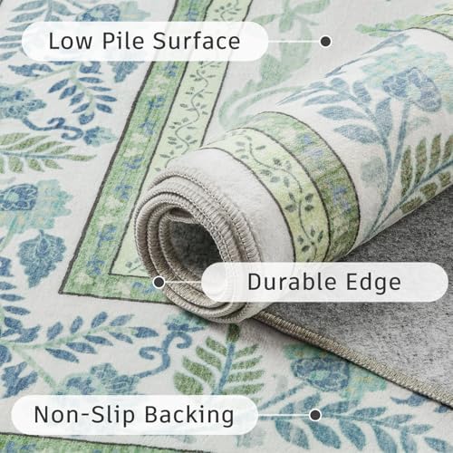 DCX Blue and Green Washable 9x12 Area Rug - Image 6